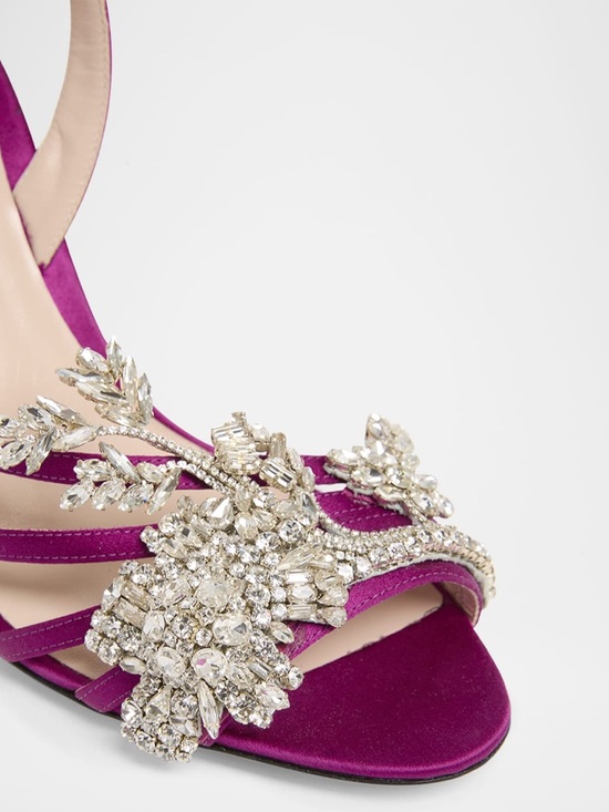 Valentino Garavani Shoes - Valentino Garavani Ladycrush Strass Flower Ankle-Strap Sandals